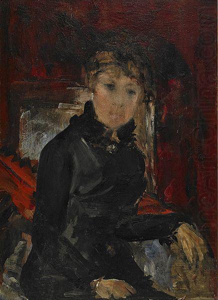 Ernst Josephson Woman dressed in black china oil painting image